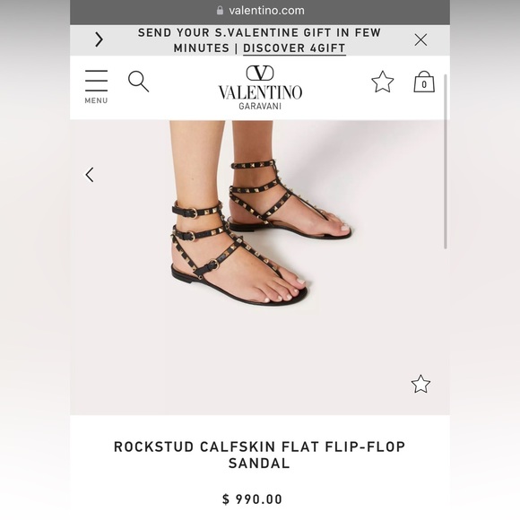 ROCKSTUD CALFSKIN FLAT FLIP-FLOP SANDAL - Picture 10 of 10